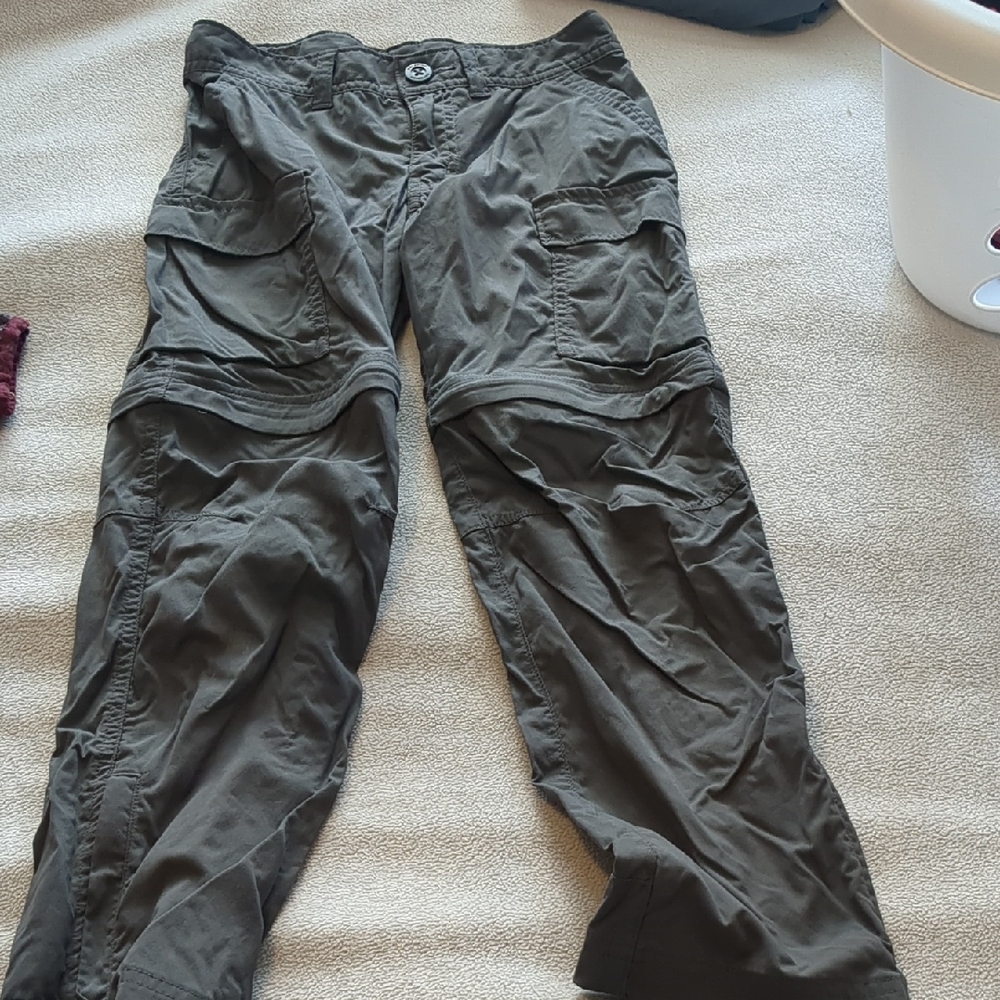 REI Kid's Grey Zip Off Cargo Pants